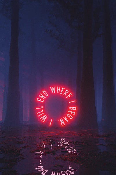 Neon Typography: Full Circle by Davansh Atry
