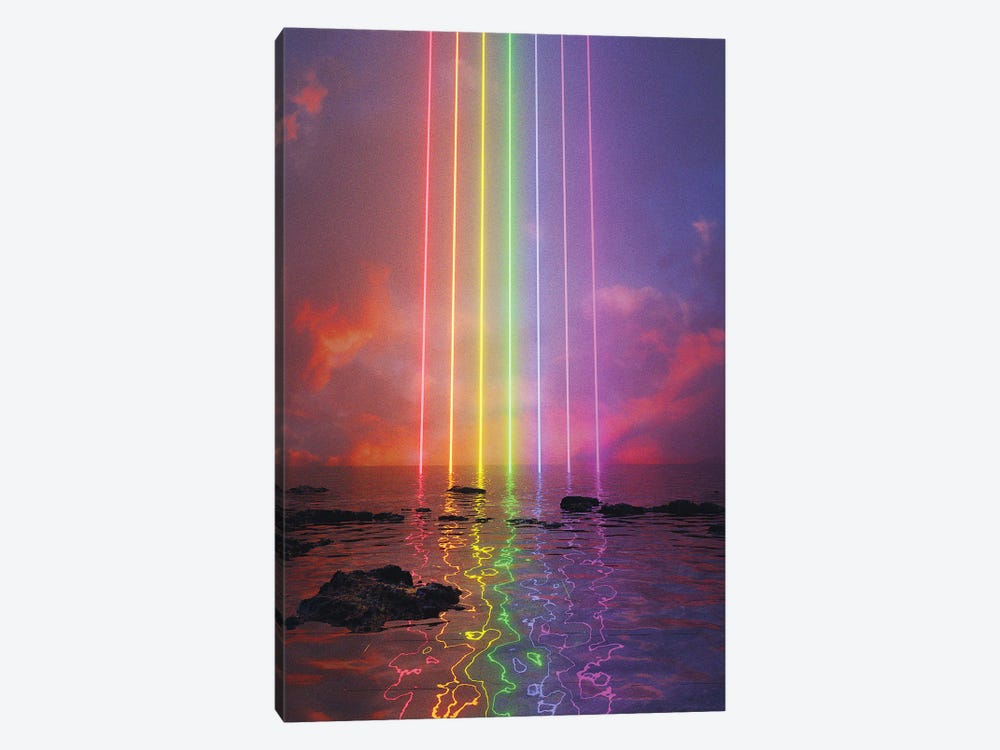 Neon Rainbow by Davansh Atry 1-piece Canvas Art