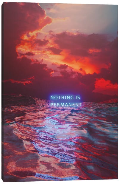 Nothing Is Permanent Canvas Art Print - Edgy Bedroom Art