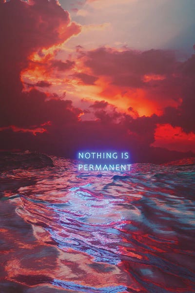 Neon Typography: Nothing Is Permanent by Davansh Atry