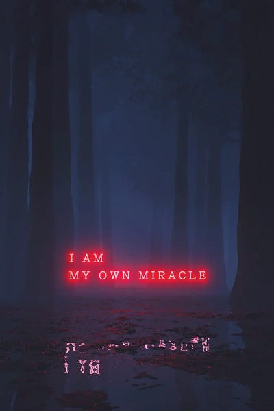 Neon Typography: Self Sufficient by Davansh Atry