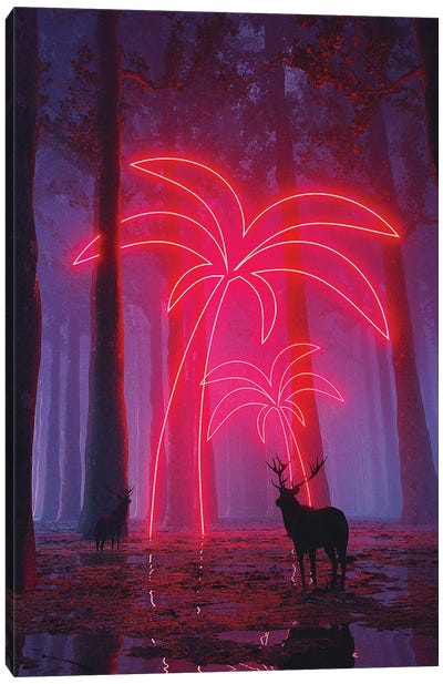 The Neon Trees Canvas Art Print - Davansh Atry