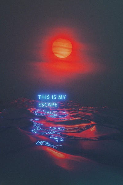 Neon Typography: This Is My Escape by Davansh Atry