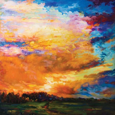 After The Sunset by Leon Devenice framed canvas print