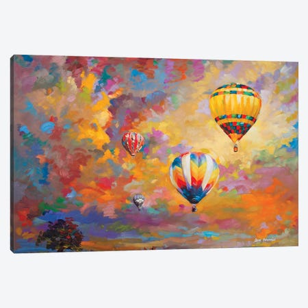 Hot Air Balloon Canvas Print #DVI112} by Leon Devenice Canvas Art Print