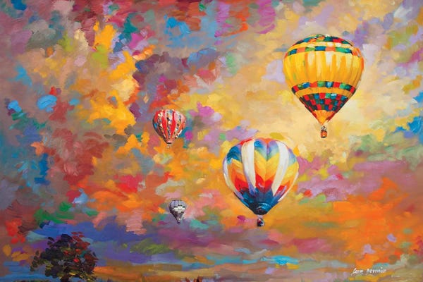 Intense Impressionism: Hot Air Balloon by Leon Devenice