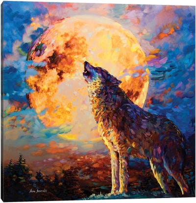 Wolf Art Canvas Art Print - Astronomy & Space Art