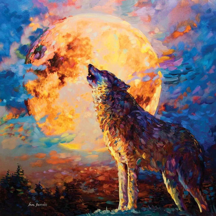 Wolf Art by Leon Devenice wall art
