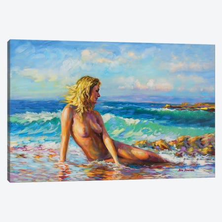 Nude Art Canvas Print #DVI116} by Leon Devenice Canvas Art
