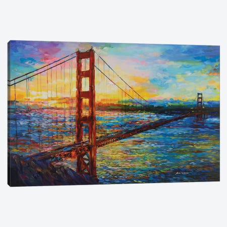 Golden Gate Bridge, San Francisco, CA Canvas Print #DVI127} by Leon Devenice Art Print