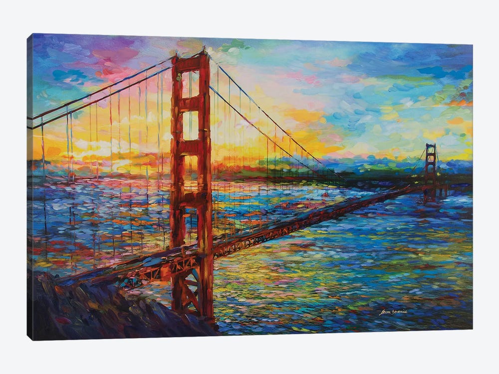 Golden Gate Bridge, San Francisco, CA by Leon Devenice 1-piece Canvas Art Print