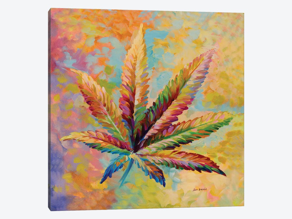 Marijuana Leaf V1  by Leon Devenice 1-piece Canvas Print