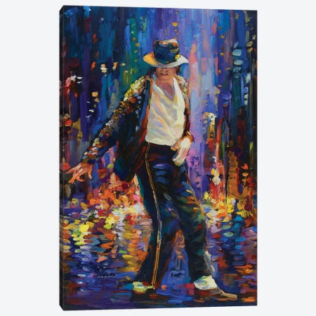 Michael Jackson Canvas Print #DVI132} by Leon Devenice Canvas Art Print