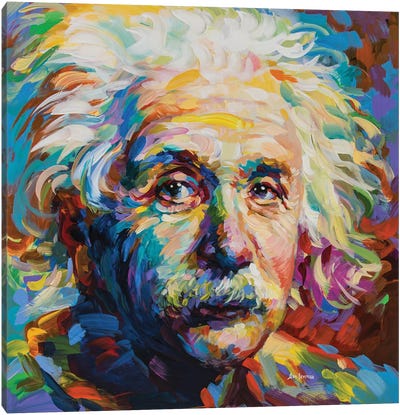 Einstein Canvas Art Print - Best Selling Pop Culture Art