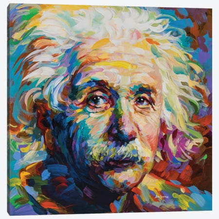 Einstein Canvas Print #DVI136} by Leon Devenice Canvas Artwork