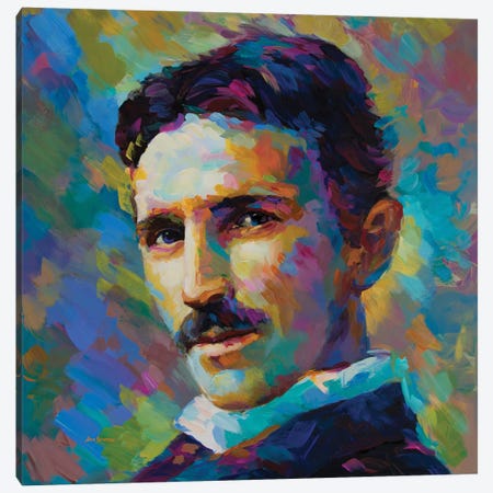Tesla Canvas Print #DVI139} by Leon Devenice Canvas Art Print