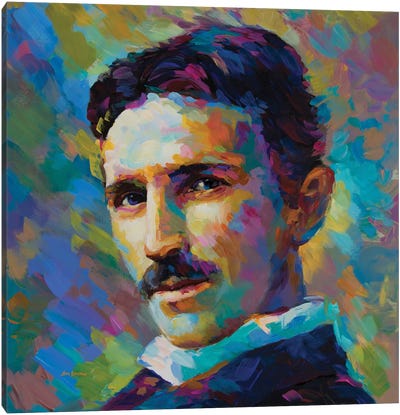 Tesla Canvas Art Print - Inventors & Scientists
