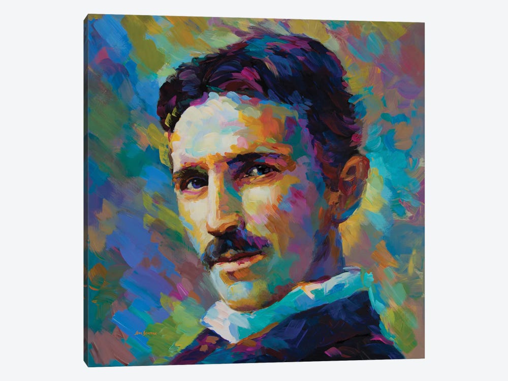 Tesla by Leon Devenice 1-piece Canvas Artwork