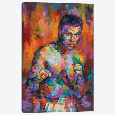 Ali, Boxing Legend Canvas Print #DVI142} by Leon Devenice Canvas Artwork