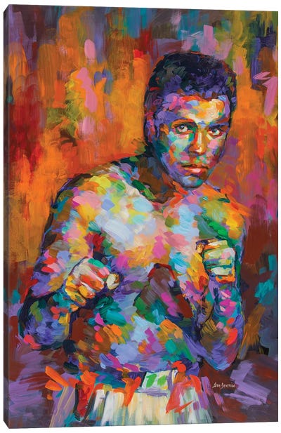 Ali, Boxing Legend Canvas Art Print - Leon Devenice