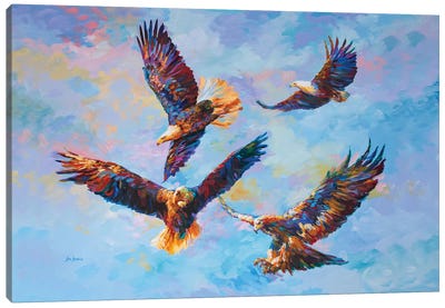 Where Eagles Dare Canvas Art Print - Eagle Art