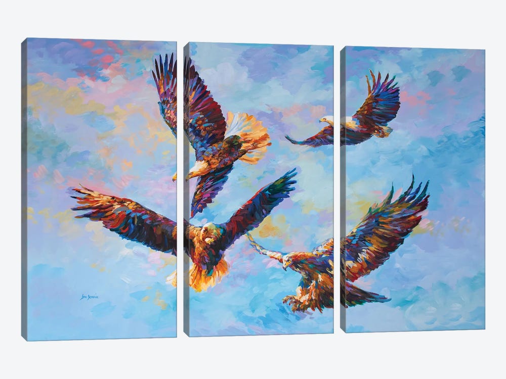 Where Eagles Dare by Leon Devenice 3-piece Canvas Print
