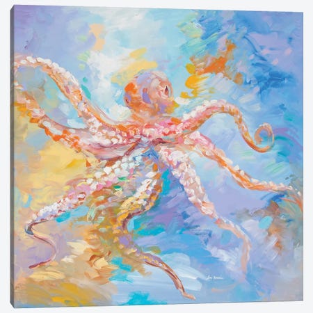 Agent Octopus Canvas Print #DVI160} by Leon Devenice Canvas Wall Art
