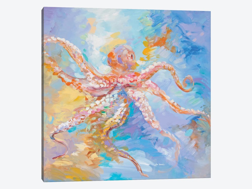 Agent Octopus by Leon Devenice 1-piece Canvas Wall Art