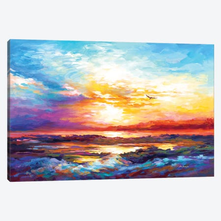 Sunset In Corsica Canvas Print #DVI162} by Leon Devenice Canvas Artwork