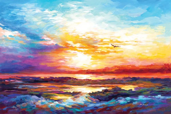 Leon Devenice: Sunset In Corsica by Leon Devenice