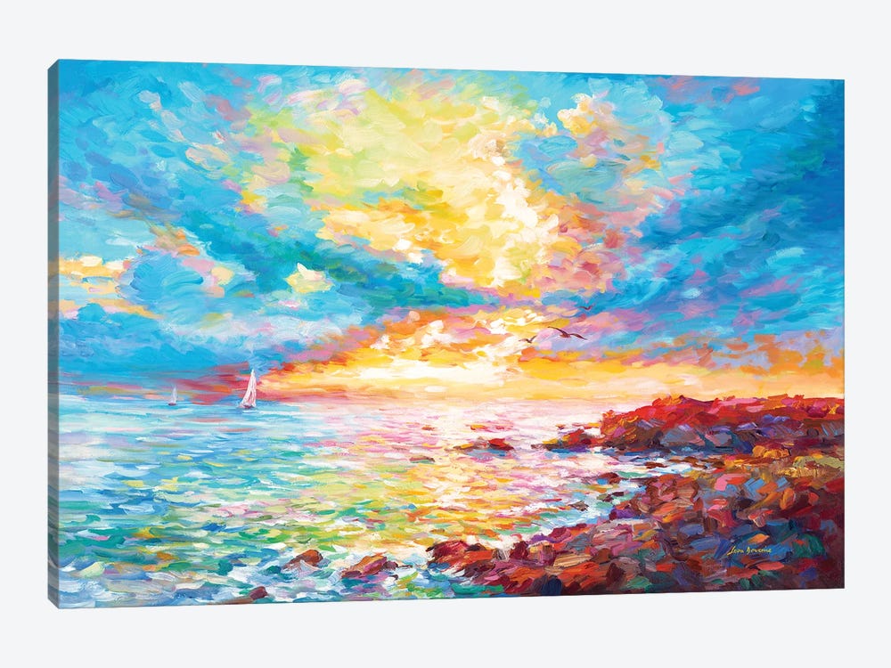 Sunset In Sardinia by Leon Devenice 1-piece Canvas Print