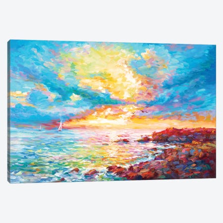 Sunset In Sardinia Canvas Print #DVI163} by Leon Devenice Canvas Wall Art