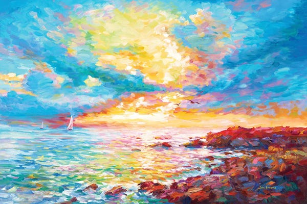 Leon Devenice: Sunset In Sardinia by Leon Devenice