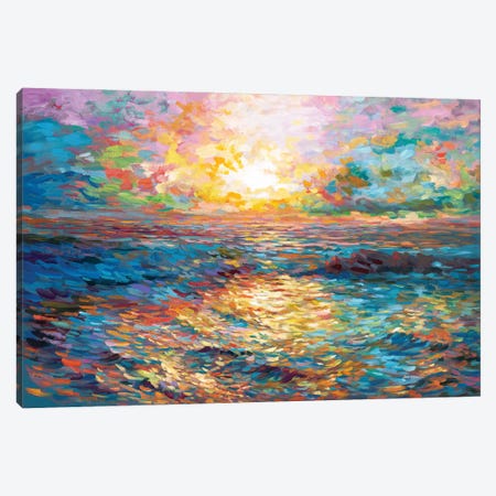 Sunset In Mykonos Canvas Print #DVI164} by Leon Devenice Canvas Print