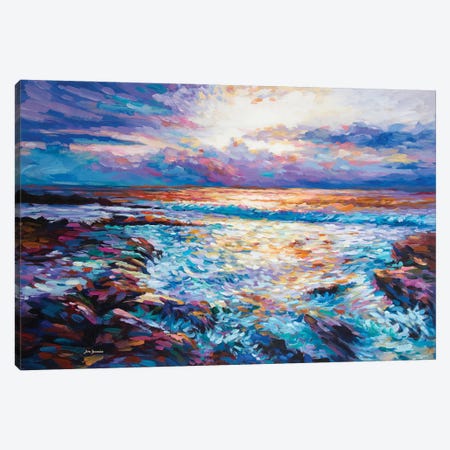 Contemplation By The Sea Canvas Print #DVI169} by Leon Devenice Canvas Wall Art