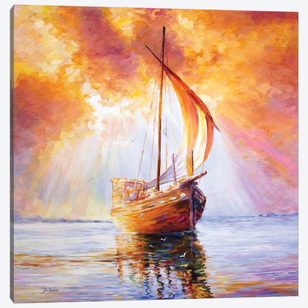 Sailing The Seas Of Poetry & Life Canvas Print #DVI175} by Leon Devenice Canvas Wall Art