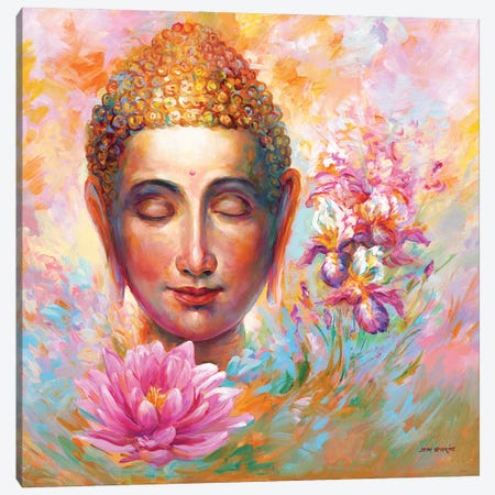 Buddha Canvas Print #DVI180} by Leon Devenice Canvas Wall Art