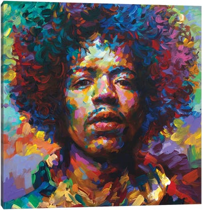 Legend 1 Canvas Art Print - Jimi Hendrix