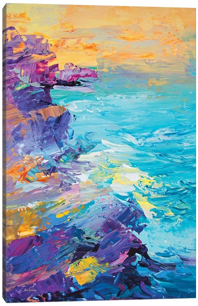 Magnificent Coastline Canvas Art Print - Rocky Beach Art