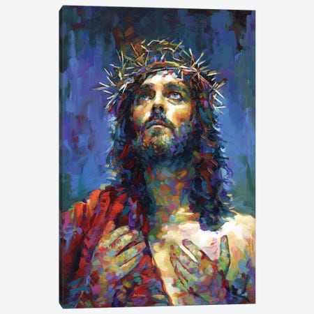 Jesus Christ Canvas Print #DVI196} by Leon Devenice Canvas Wall Art