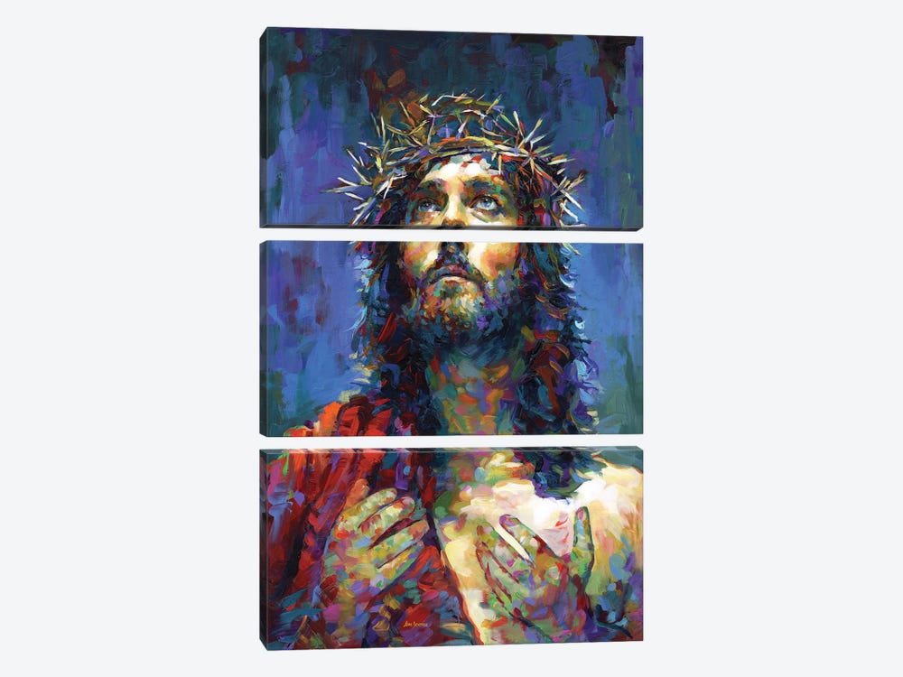 Jesus Christ by Leon Devenice 3-piece Canvas Print