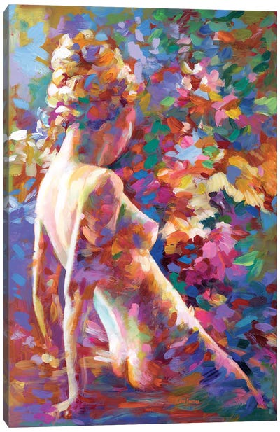 Lady Flower Canvas Art Print - Leon Devenice