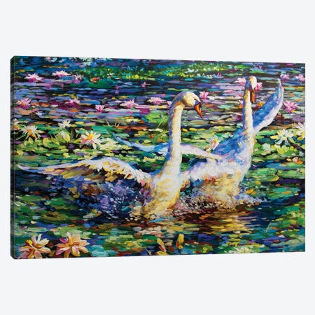 Dance Of The Swans Canvas Print #DVI19} by Leon Devenice Canvas Artwork