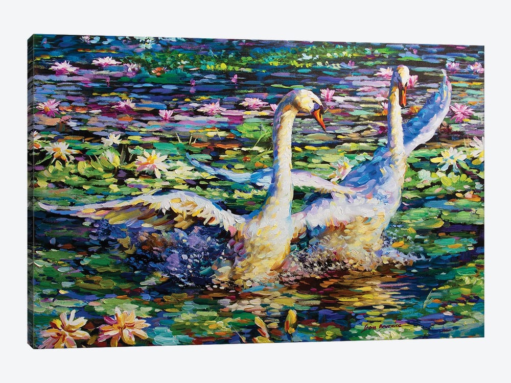 Dance Of The Swans by Leon Devenice 1-piece Canvas Print
