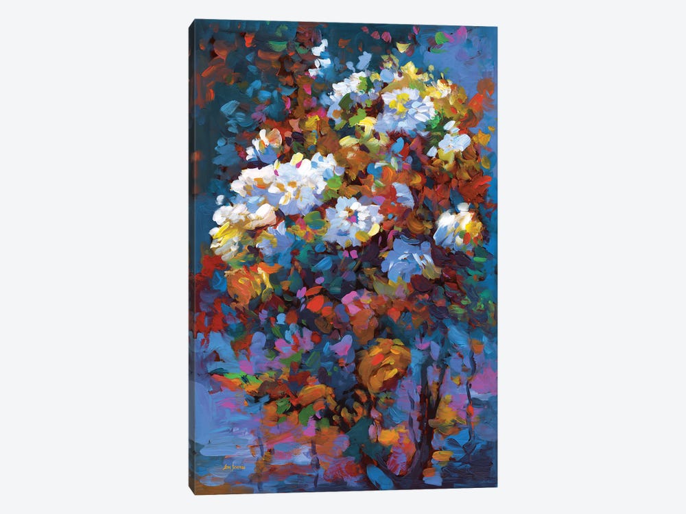 Wild Roses In Bloom by Leon Devenice 1-piece Canvas Wall Art