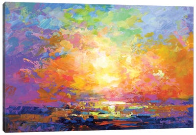 A Time for Wandering Canvas Art Print - Lake & Ocean Sunrise & Sunset Art