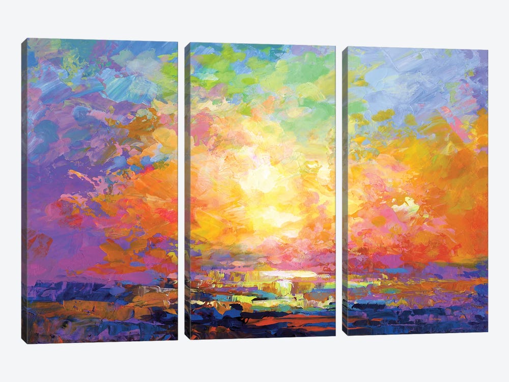 A Time for Wandering by Leon Devenice 3-piece Canvas Art Print
