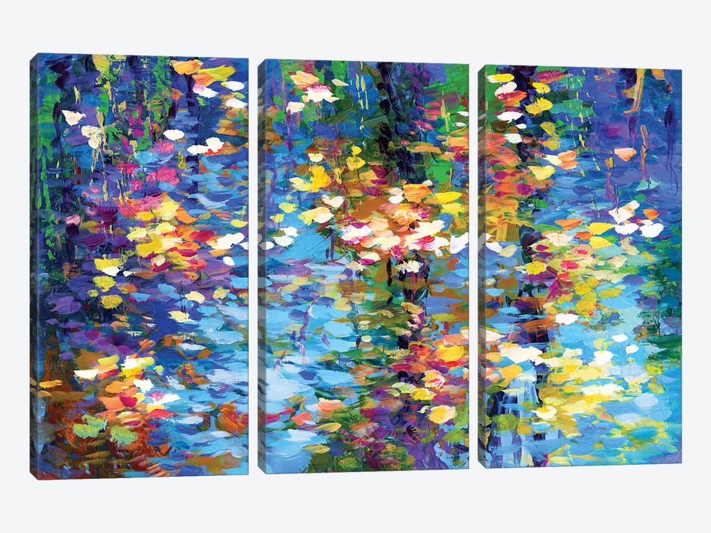 Autumn Reflections I by Leon Devenice 3-piece Canvas Wall Art