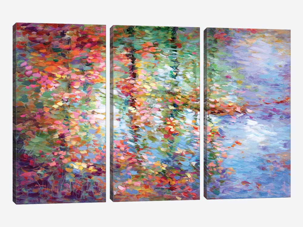Autumn Reflections III by Leon Devenice 3-piece Canvas Print