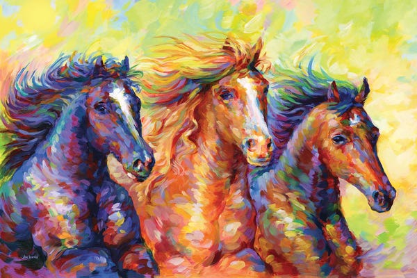 Kids Inspirational Art: Three Friends by Leon Devenice